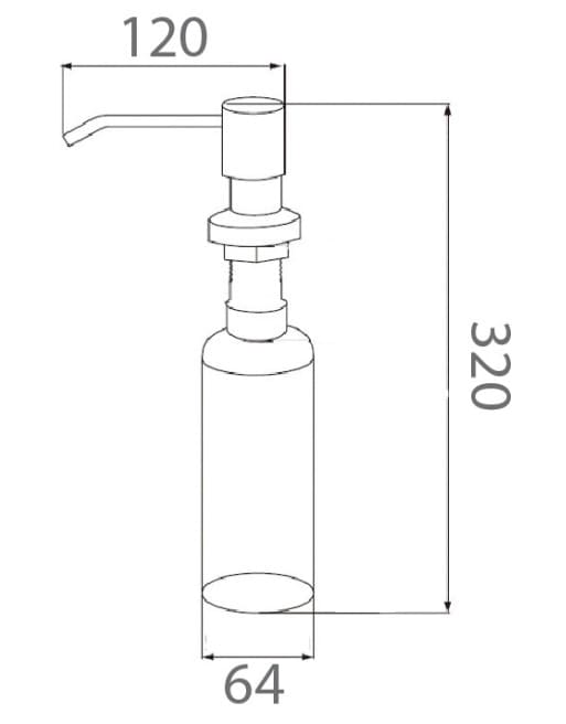 Bản vẽ kỹ thuật khay xà bông treo tường màu đen Ecobath EC270-02MB