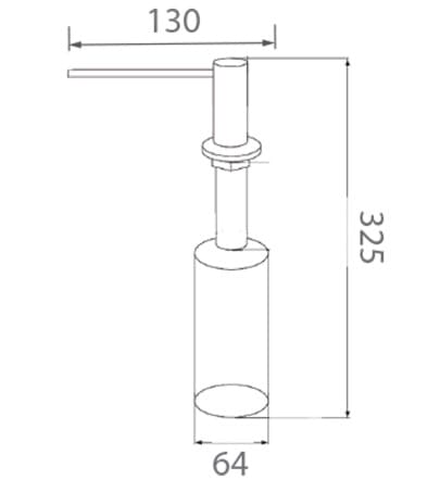 Bản vẽ kỹ thuật khay xà bông treo tường màu đen Ecobath EC270-02MB