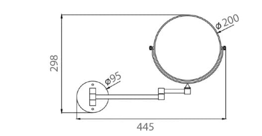 Bản vẽ kỹ thuật gương Soi Trang Điểm Ecobath EC6080MB