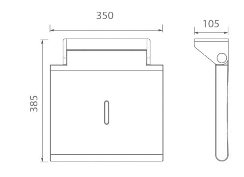 Bản vẽ kỹ thuật ghế ngồi tắm treo tường Ecobath EC6090