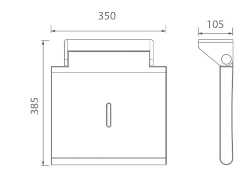 Bản vẽ kỹ thuật ghế ngồi tắm treo tường Ecobath EC6090