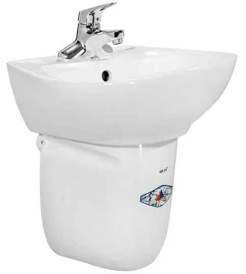 Chậu lavabo treo tường chân lửng Selta ST096