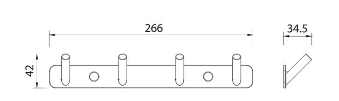Bản vẽ Móc áo đôi Cotto CT0313(HM)