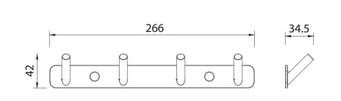 Bản vẽ Móc áo đôi Cotto CT0313(HM)