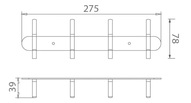 Bản vẽ Móc áo đôi Cotto CT0313(HM)