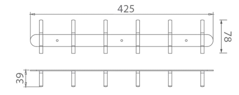 Bản vẽ Móc áo đôi Cotto CT0313(HM)