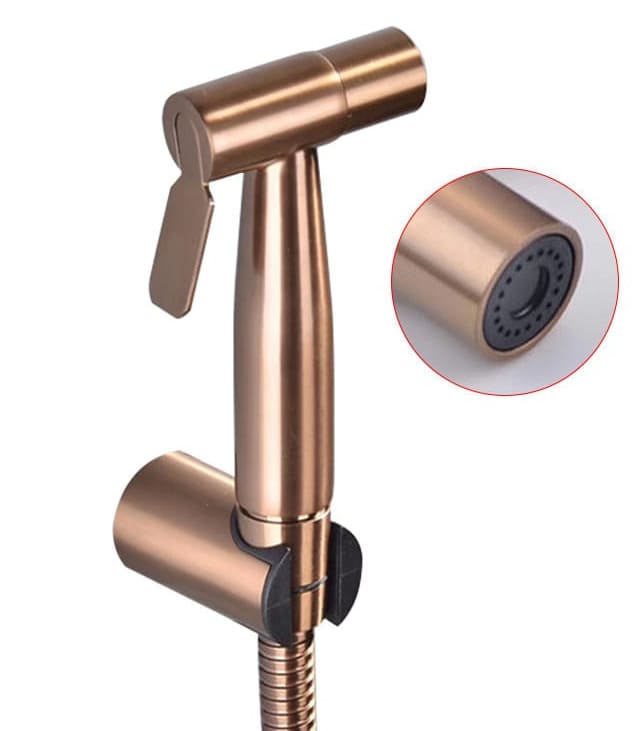 Vòi xịt vệ sinh nóng lạnh âm tường màu đen Miken F-7503B 