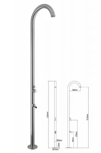 Sen tắm âm tường màu đen Miken MKS-6204B