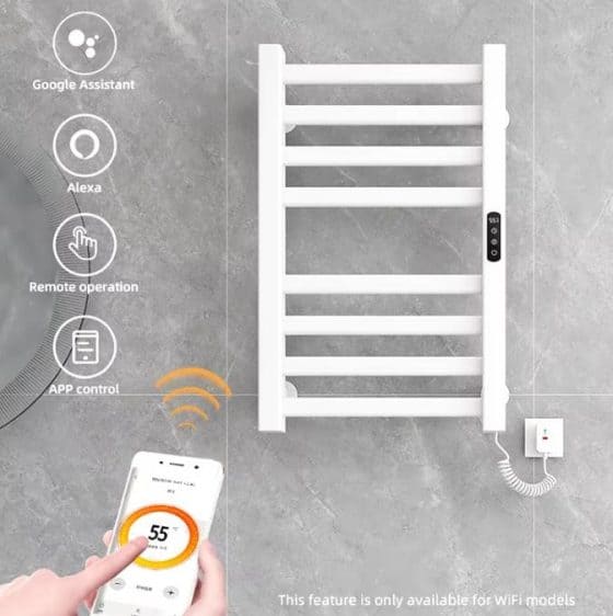 Giàn sấy khăn màu đen thông mình kết nối Wifi Miken G69B-Wifi 