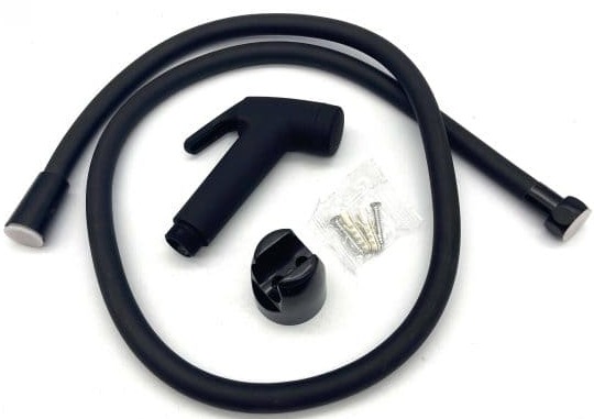 Vòi xịt vệ sinh nóng lạnh âm tường màu đen Miken F-7503B 