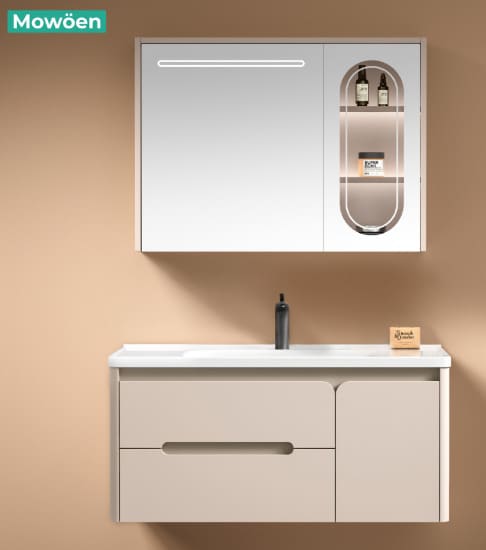 Bộ tủ chậu cao cấp đèn Mowoen MW6809S-80R
