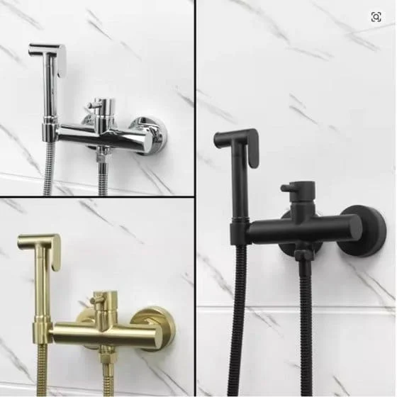 Vòi xịt vệ sinh nóng lạnh màu đen Miken F-7501B