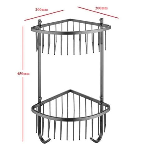 Bản vẽ kỹ thuật kệ để đồ 2 tầng màu vàng Ecobath EC4068-2BG