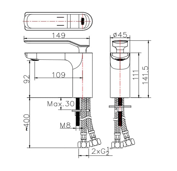 Vòi chậu rửa 1 lỗ mạ vàng Karat F-01-620-41