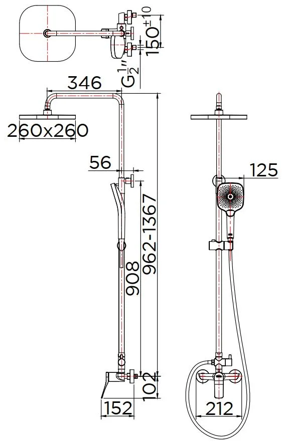 Sen Tắm Cây Đứng Mạ Vàng KARAT KRS-002-623-41