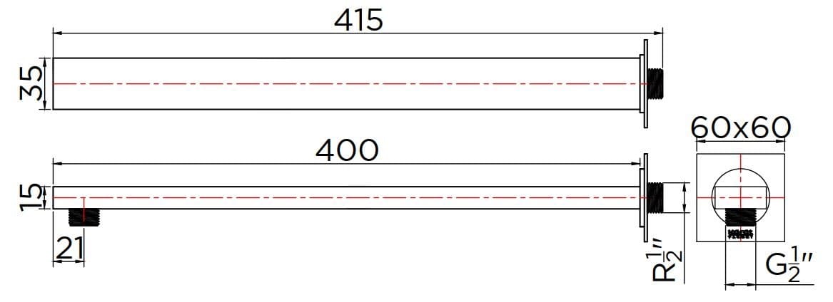 Bản vẽ tay sen Kallista P33013