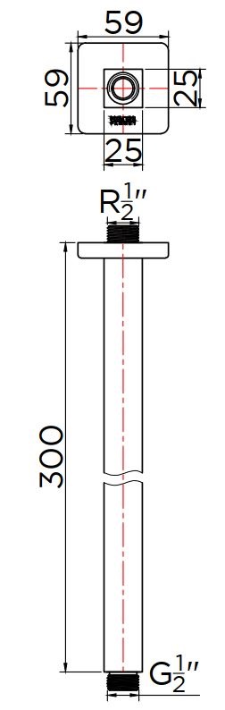 Bản vẽ tay sen Kallista P33013