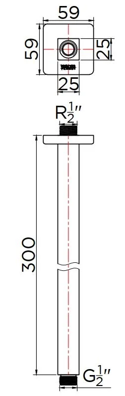 Bản vẽ tay sen Kallista P33013