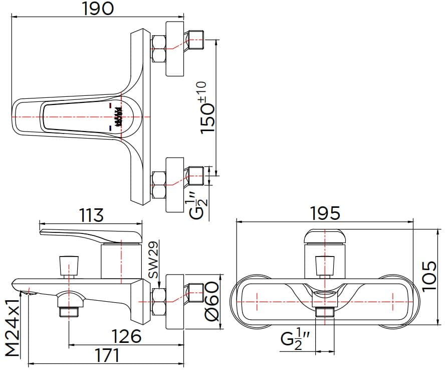 Sen Tắm Nóng Lạnh Mạ Chrome KARAT KF-68-720-50