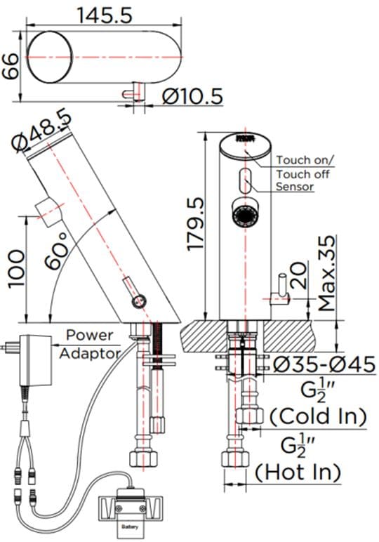 Vòi chậu rửa 1 lỗ nước lạnh Karat KF-49-610-63