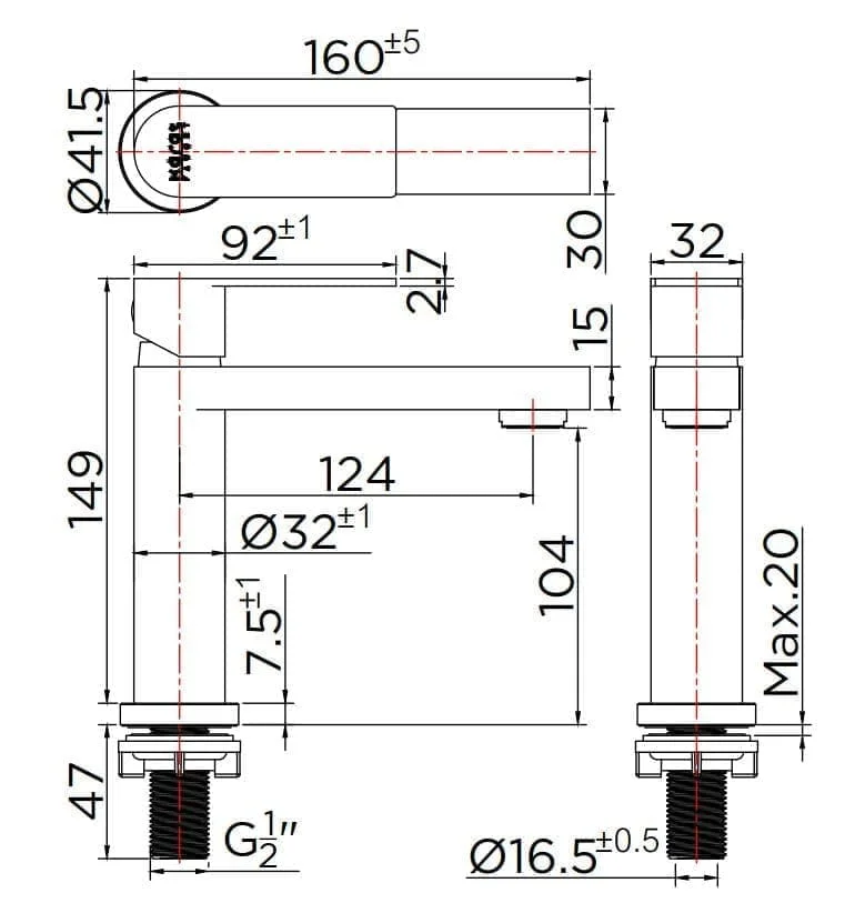 Bản vẽ kỹ thuật đầu nối sen âm tường Karat KP-01-811-41