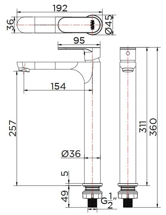 Vòi chậu rửa 1 lỗ nước lạnh Karat KF-49-610-63