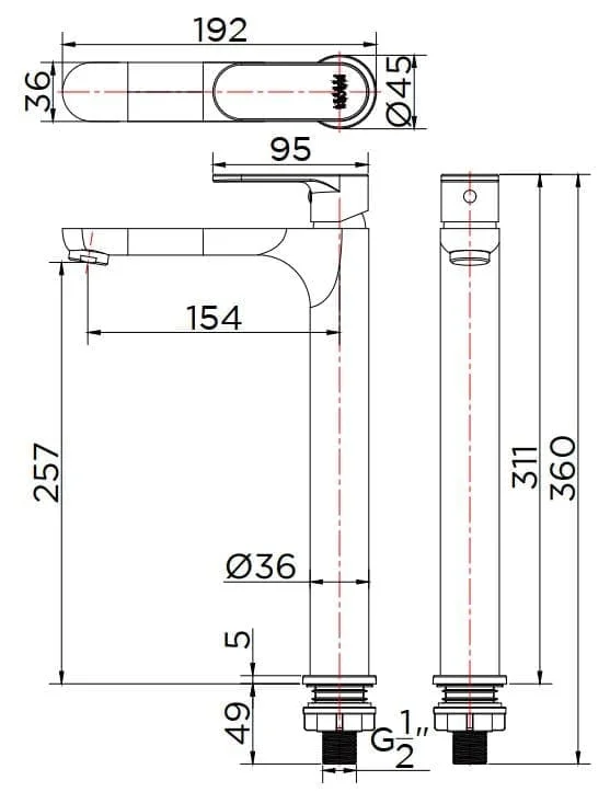 Vòi chậu rửa 1 lỗ nước lạnh Karat KF-49-610-63