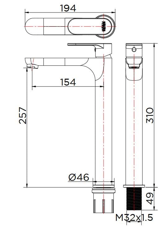 Vòi chậu rửa 1 lỗ nước lạnh Karat KF-49-610-63