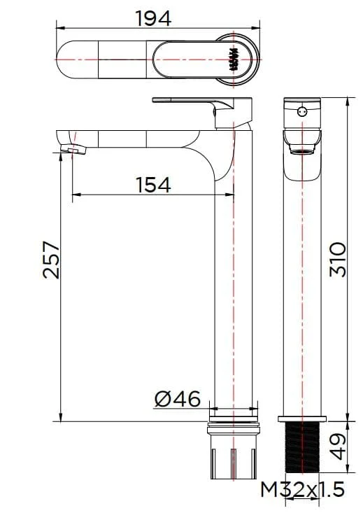 Vòi chậu rửa 1 lỗ nước lạnh Karat KF-49-610-63