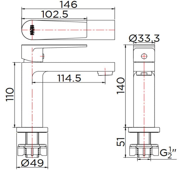 Vòi chậu rửa 1 lỗ nước lạnh Karat KF-76-610-50