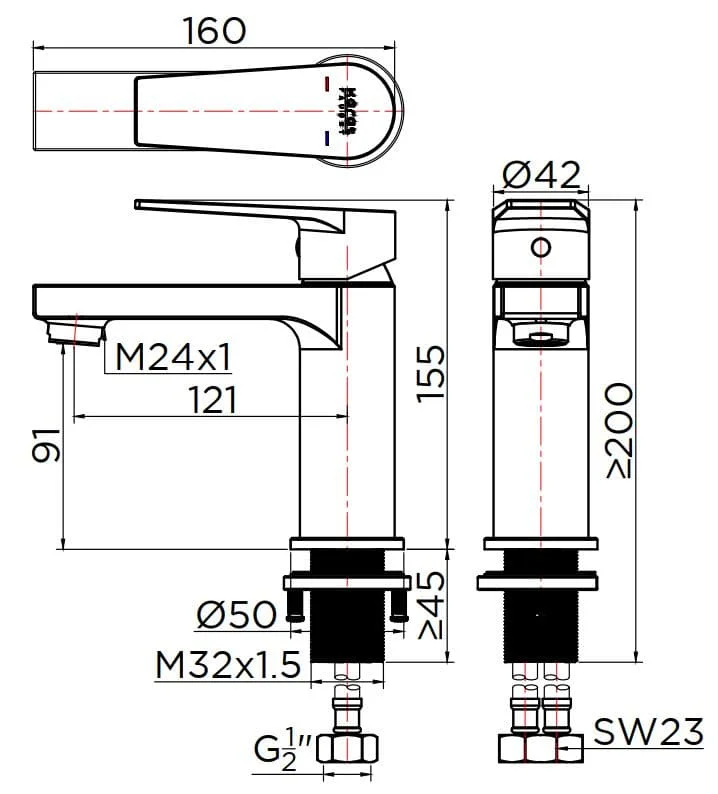 Vòi chậu rửa 1 lỗ nước lạnh Karat KF-76-610-50