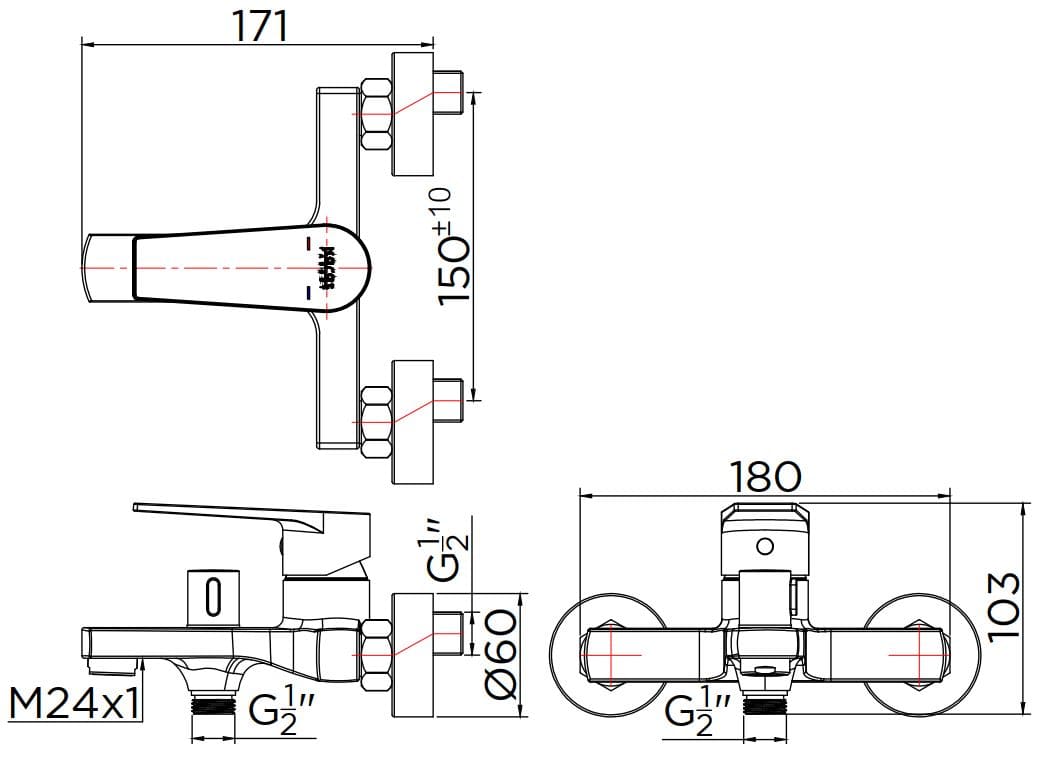 Sen Tắm Nóng Lạnh Mạ Chrome KARAT KF-76-720-50