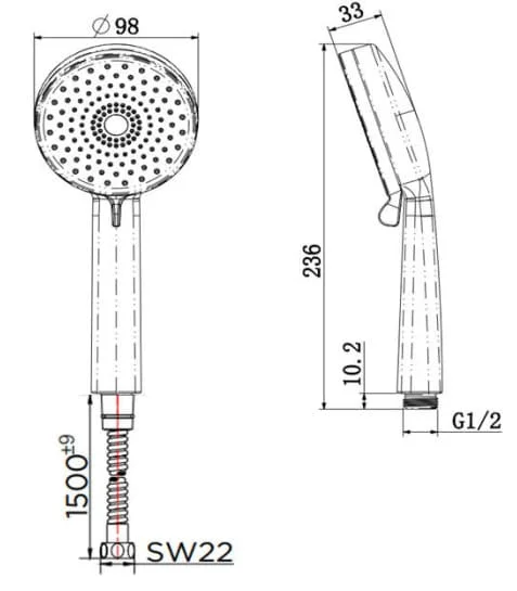 Bản vẽ bát sen 1 chức năng Kallista P33298