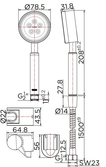 Bản vẽ bát sen 1 chức năng Kallista P33298