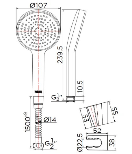 Bản vẽ bát sen 1 chức năng Kallista P33298