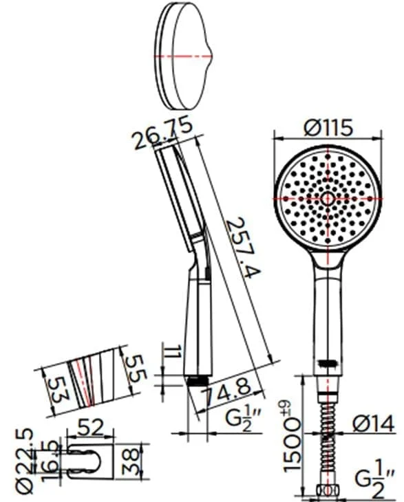 Bản vẽ bát sen 1 chức năng Kallista P33298