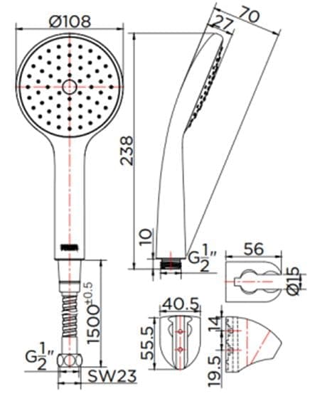 Bản vẽ bát sen 1 chức năng Kallista P33298