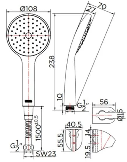 Bản vẽ bát sen 1 chức năng Kallista P33298