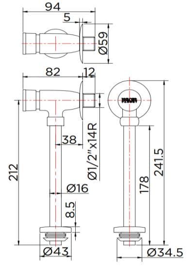 Van xả cảm ứng tiểu nam dùng pin Karat KV-01-014-50
