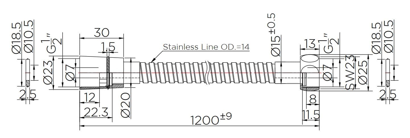Dây vòi xịt vệ sinh mạ vàng Karat KA-04-307-41