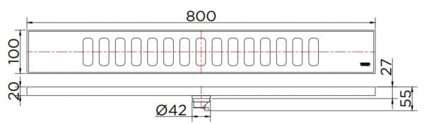 Bản vẽ kỹ thuật ga thoát sàn Karat KA-46-832-WT