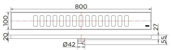 Bản vẽ kỹ thuật ga thoát sàn Karat KA-46-832-WT