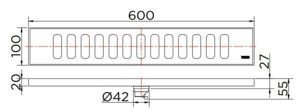 Bản vẽ kỹ thuật ga thoát sàn Karat KA-47-832-WT