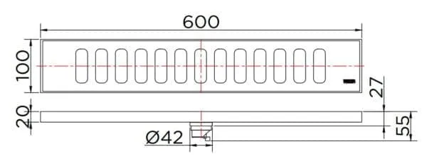 Bản vẽ kỹ thuật ga thoát sàn Karat KA-47-832-WT