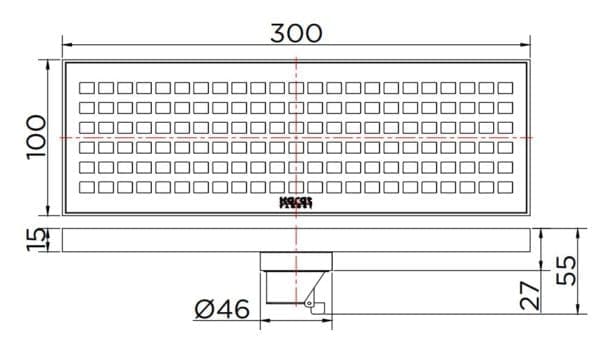 Bản vẽ kỹ thuật ga thoát sàn Karat KA-52-832-WT