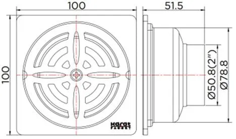 Bản vẽ kỹ thuật ga thoát sàn Karat KA-56-832-ST