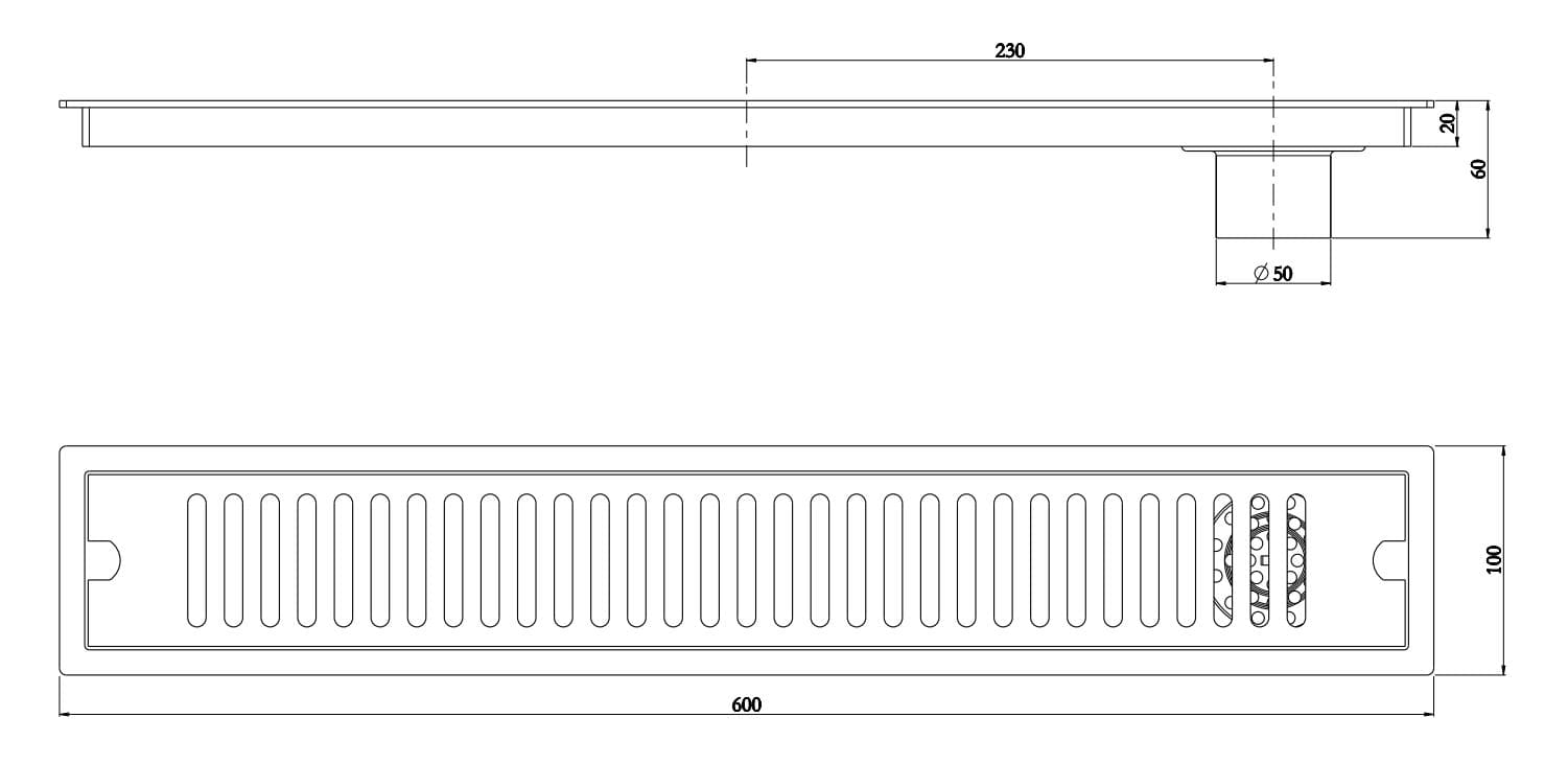 Bản vẽ kỹ thuật ga thoát sàn Karat KA-28-832-WT