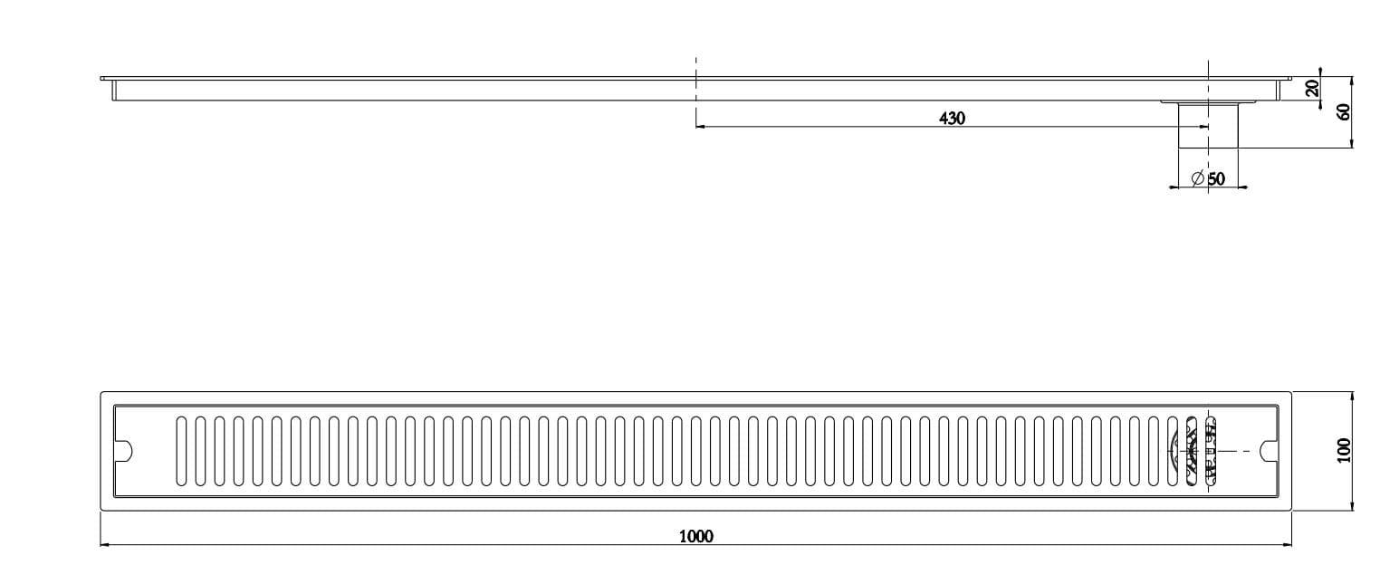 Bản vẽ kỹ thuật ga thoát sàn Karat KA-30-832-WT