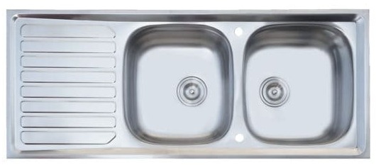 Chậu rửa bát 2 hố có bàn Karat KK-01-021H-63