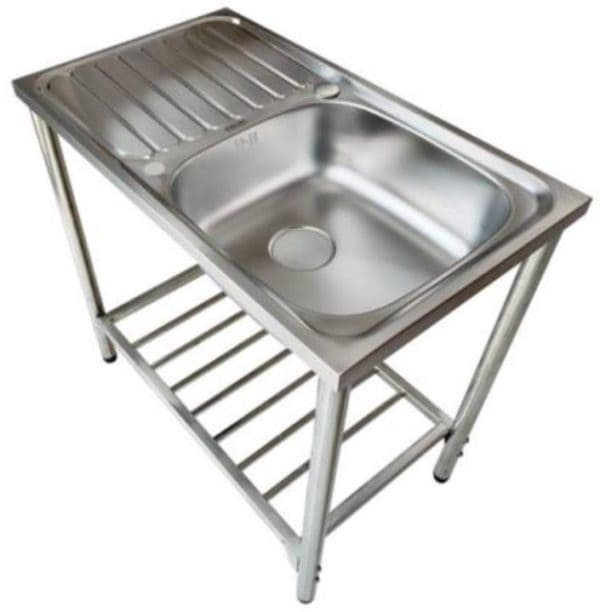 Chậu rửa bát 1 hố có bàn kèm chân đế Karat KK-02-013H-63